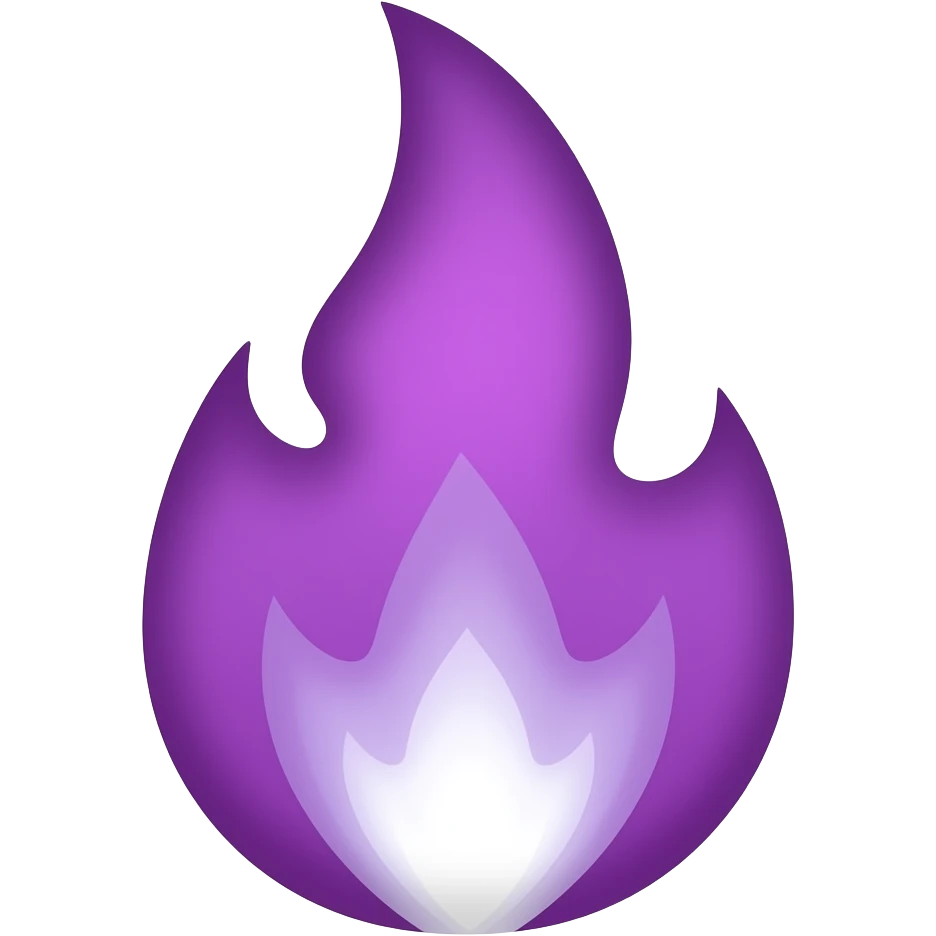 A purple flame emoji