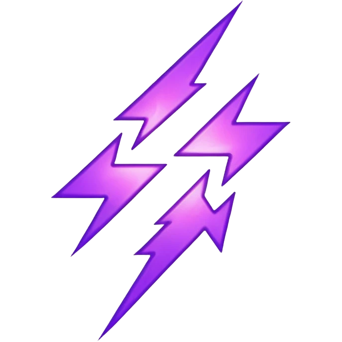 Purple lightning emoji
