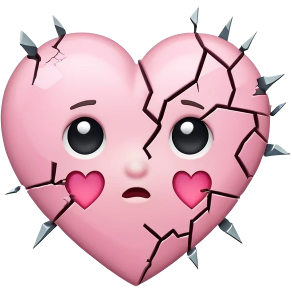 baby pink broken heart  emoji