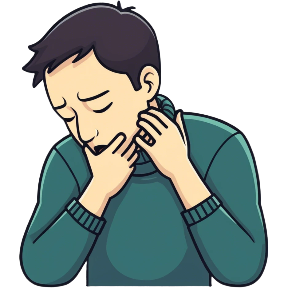 Guy choking himself emoji
