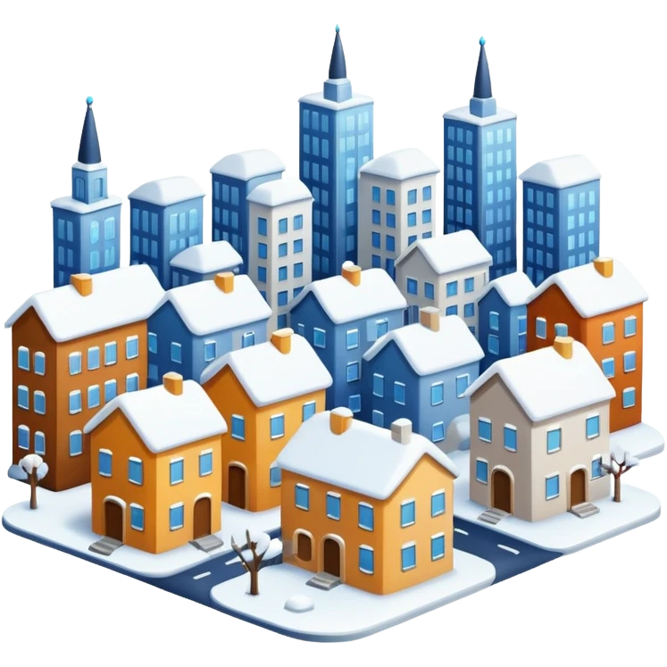 city with snow emoji