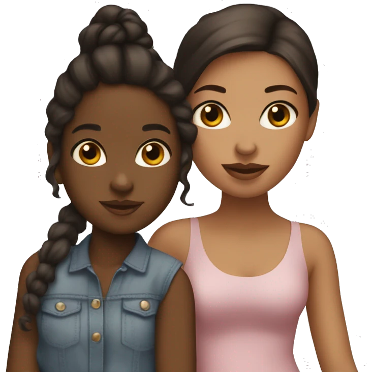 Coquette with a brown girl emoji