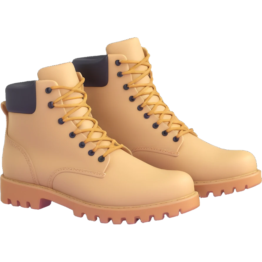 military beige hiking boots emoji