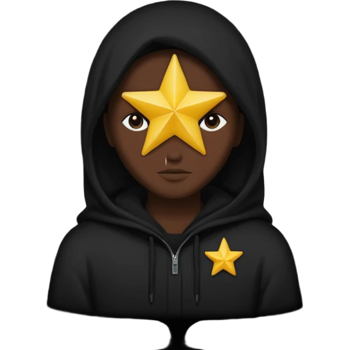 silhouette of a faceless person with a star emoji