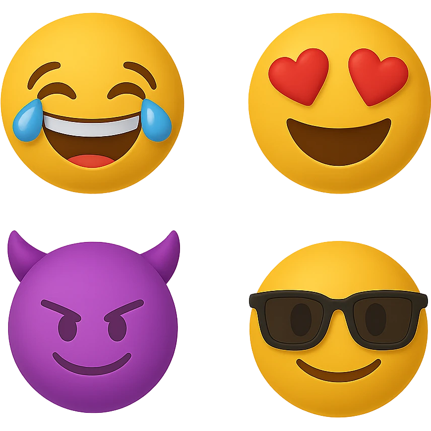 create this without background but keep all the shadows emoji