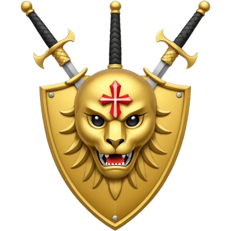 Escudo con espadas y logo de grifón  emoji