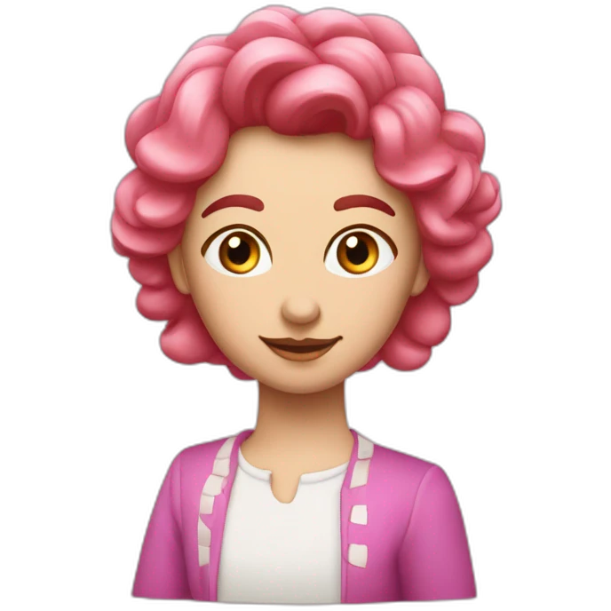 Pièce d'échecs rose emoji
