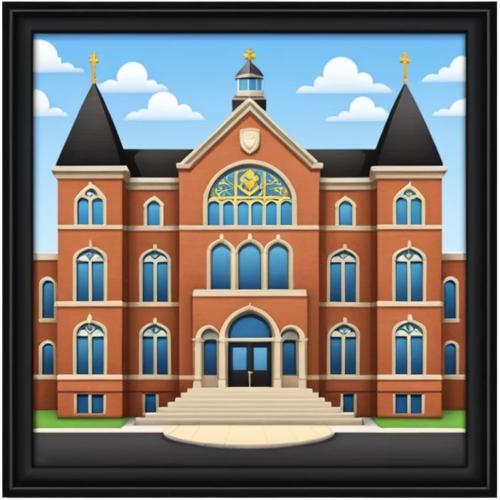A fancy high school facing the front emoji