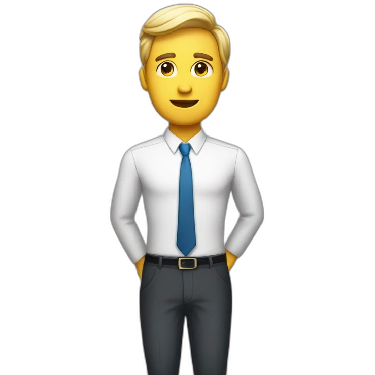 Man with a big head and slim waist but too proud to ask for help  emoji
