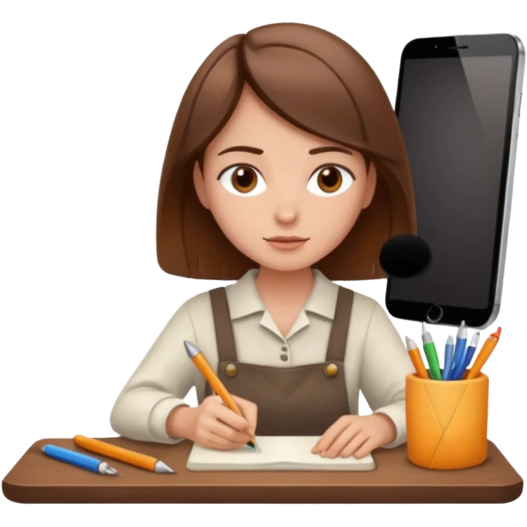 A person crafting content/storyteller  emoji