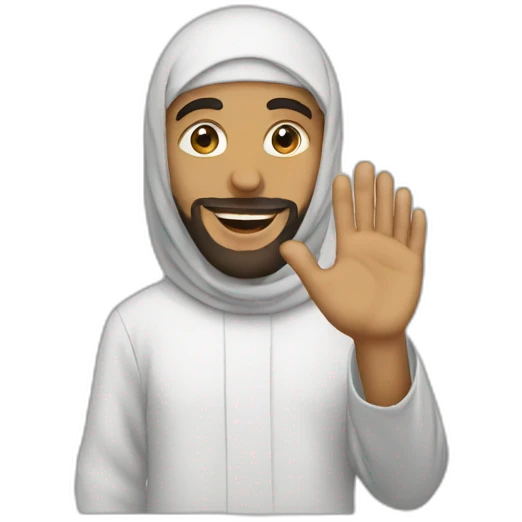 muslim say bye emoji