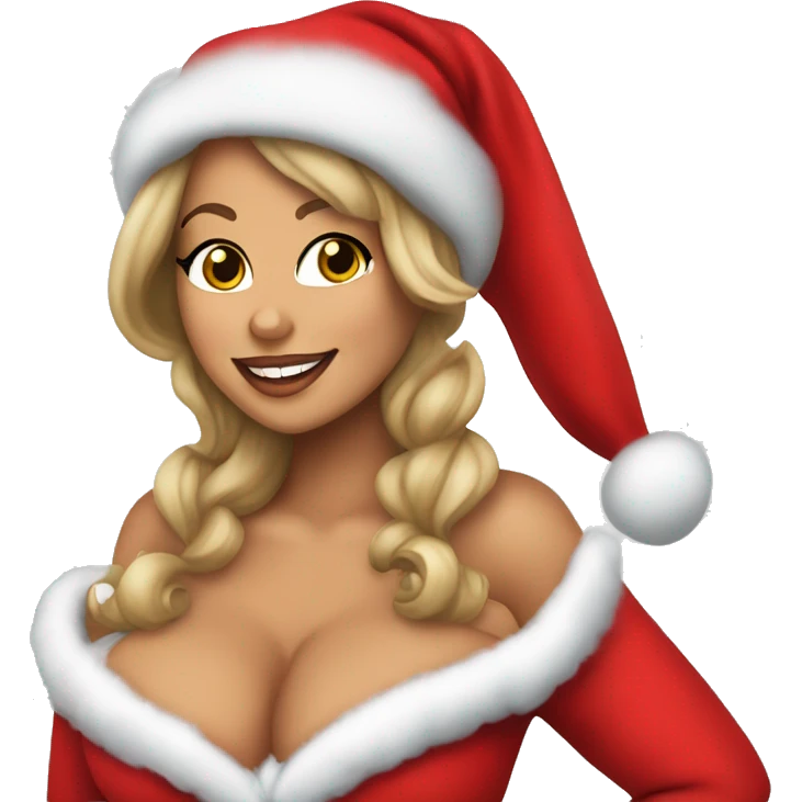 mariah carey dressed as mrs clause emoji
