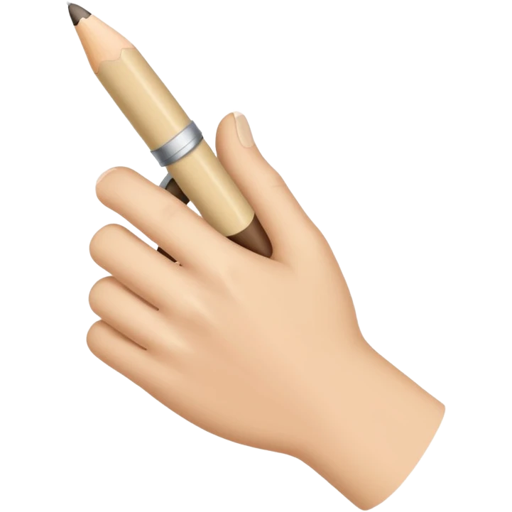writing hand (✍🏻) + beige pen emoji