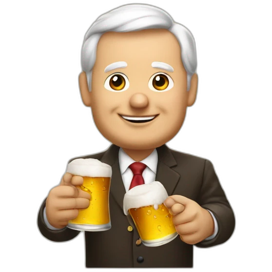 Le président poutine boie une bière emoji