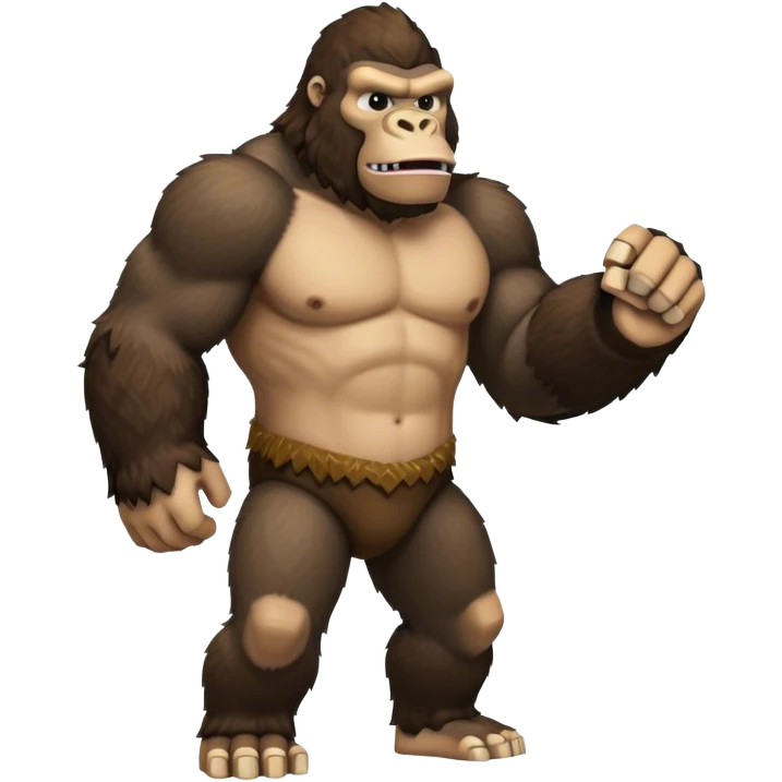 king kong wearing steve minecraft outfit emoji