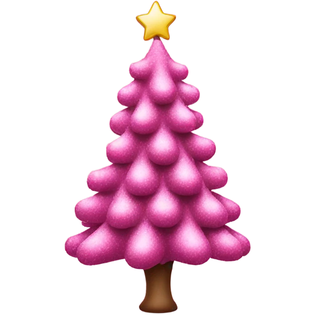 Pink Christmas tree emoji