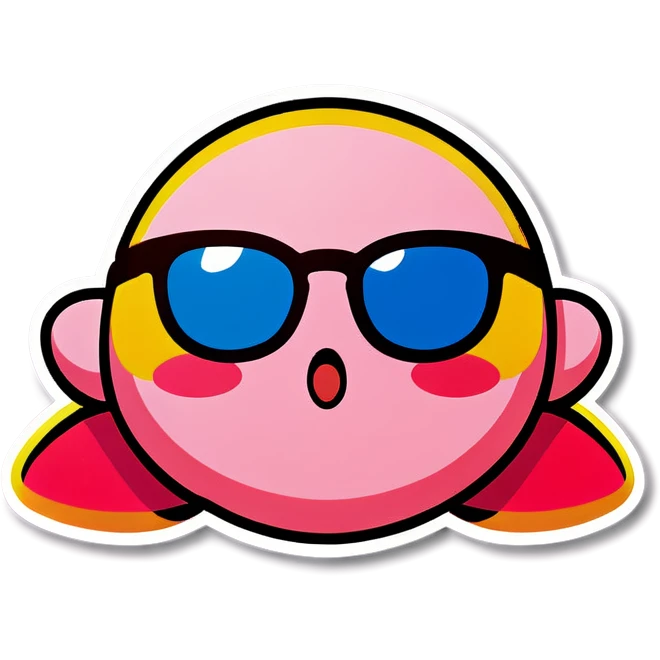 kirby with sunglasses  emoji