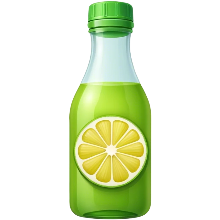 Green lemon juice bottle emoji
