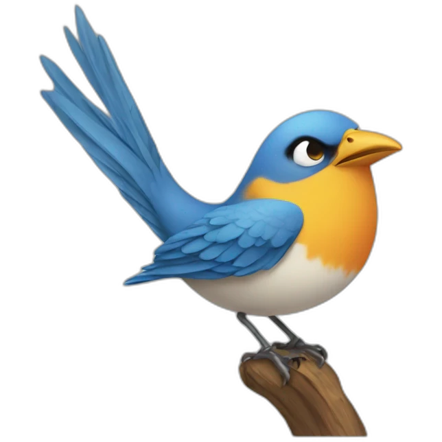 the bird is pointing down emoji