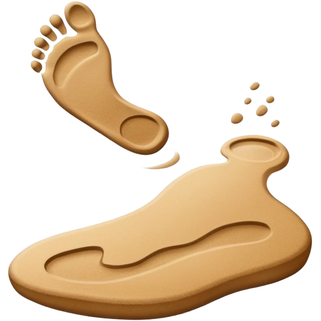 A single small human footprint, representing the first easy step in a journey emoji