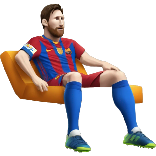 Messi sur une chaise  emoji