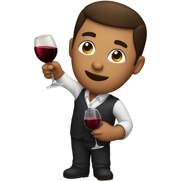 Me holding a glass of red wine emoji