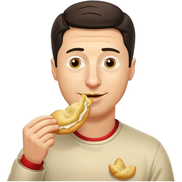 Robert Lewandowski eating perogis emoji