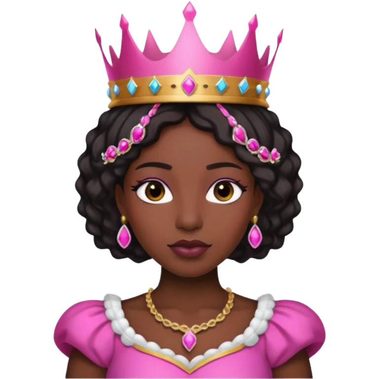  Black Queen Pink Crown emoji