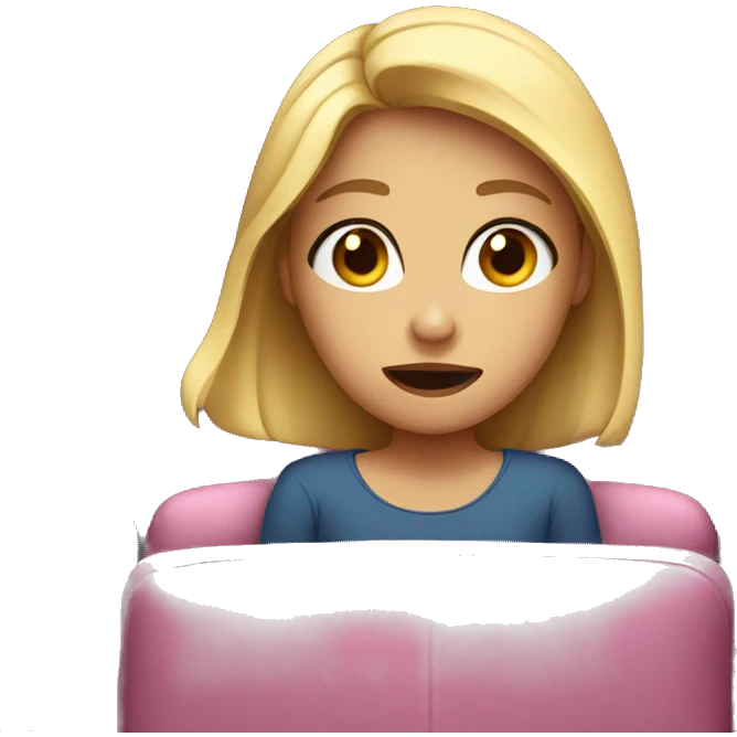 a girl watching tv emoji