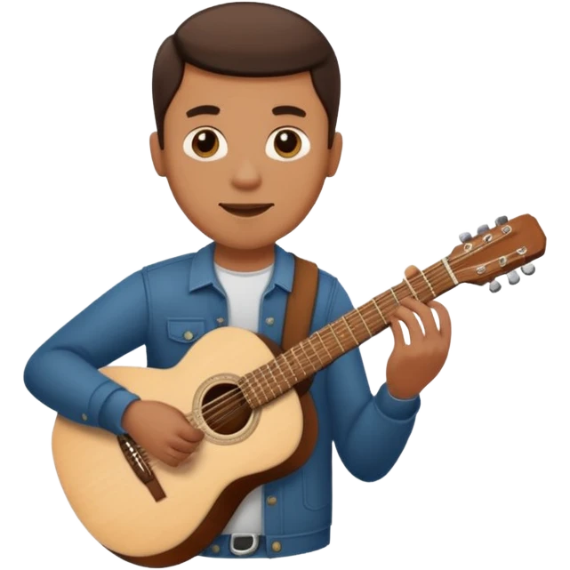 man holding guitar emoji