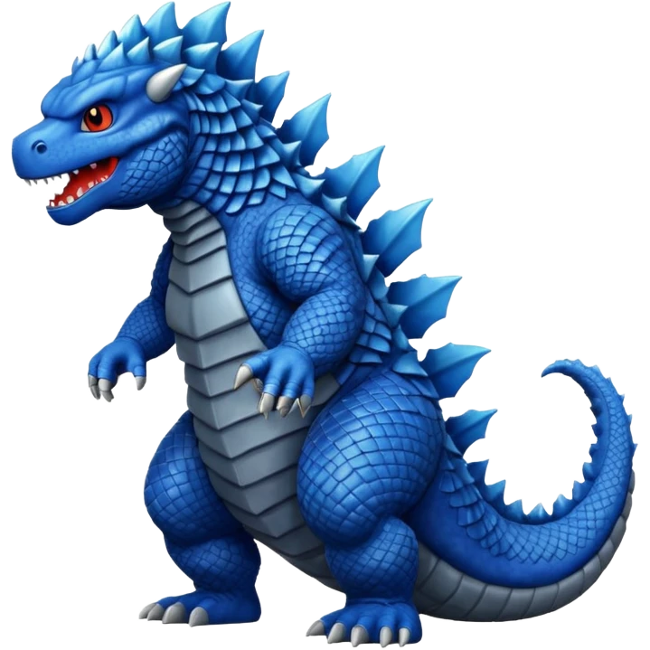Godzilla blue emoji