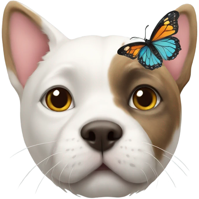 Cat/Dog with butterfly emoji