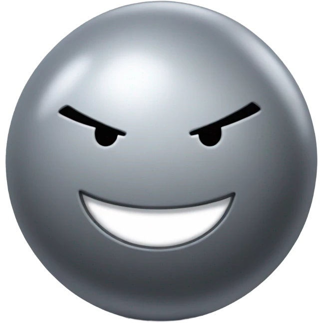 Gray Metal cute Kirby ball driving on 4 car wheels emoji