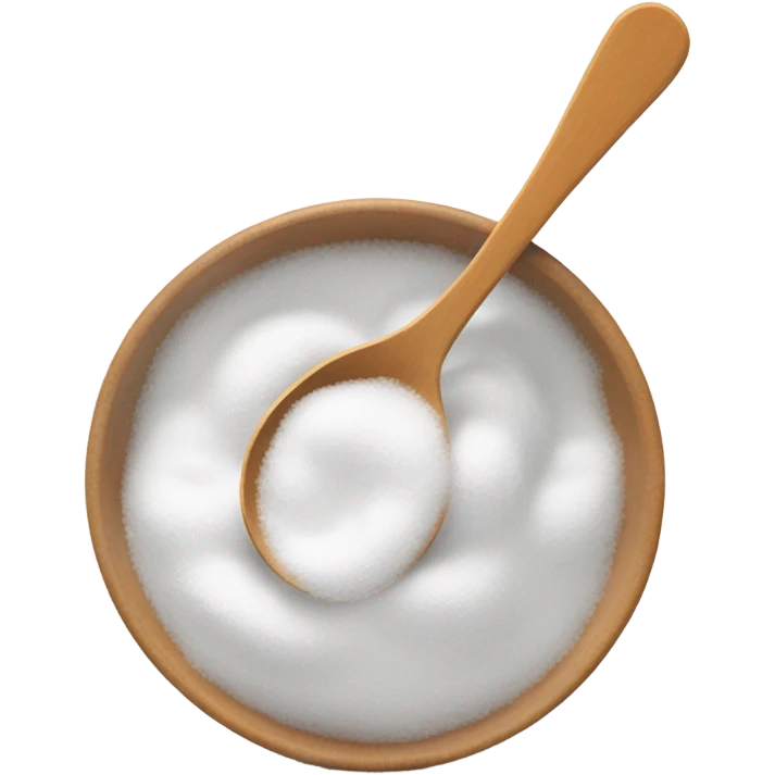 Baking soda and spoon in bowl emoji