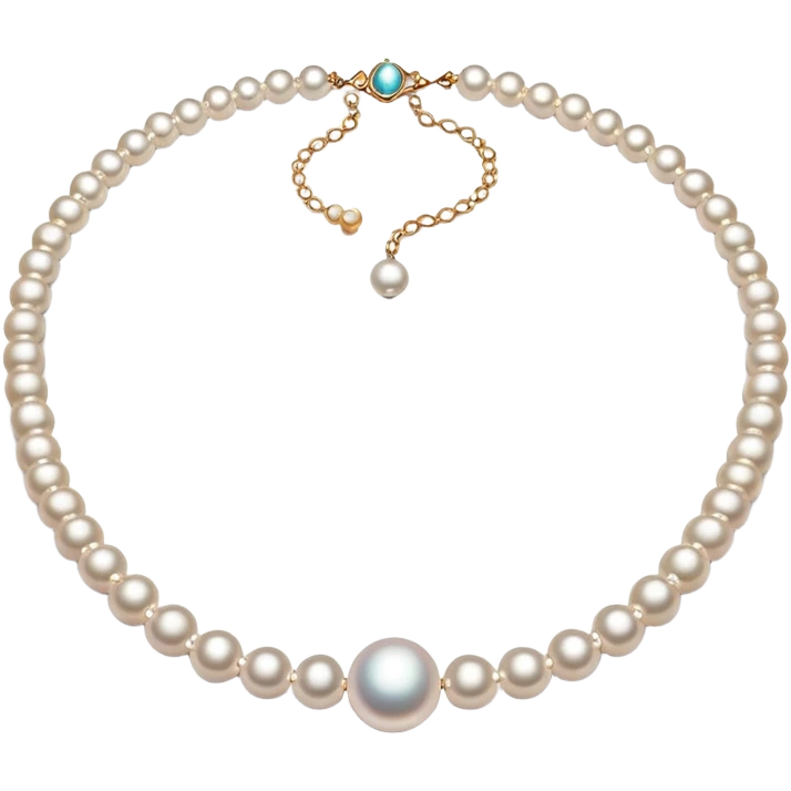 Pearl necklace jewelry emoji