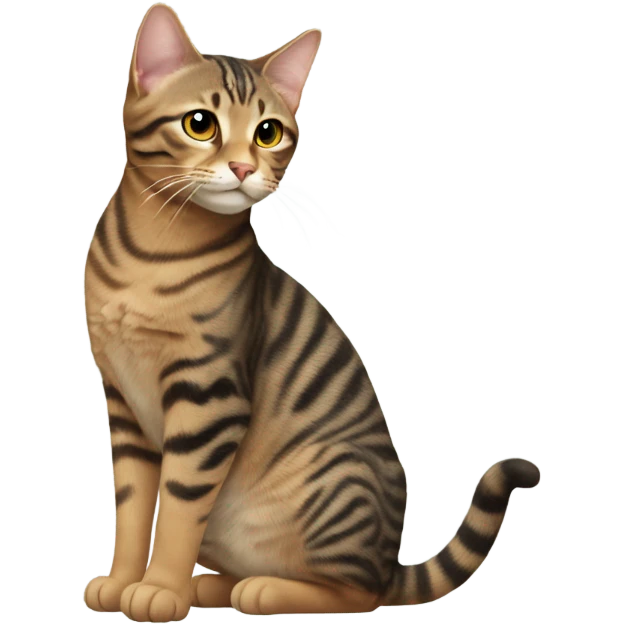 Tabby Cat full body without one leg  emoji