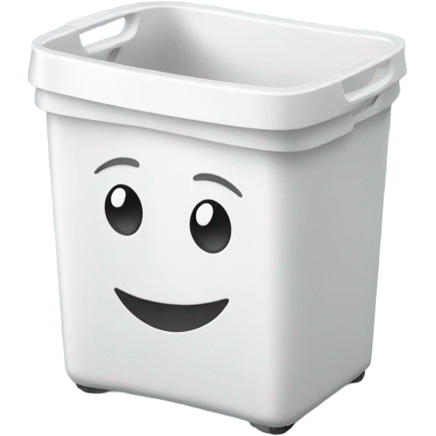 plastic white storage caddy emoji