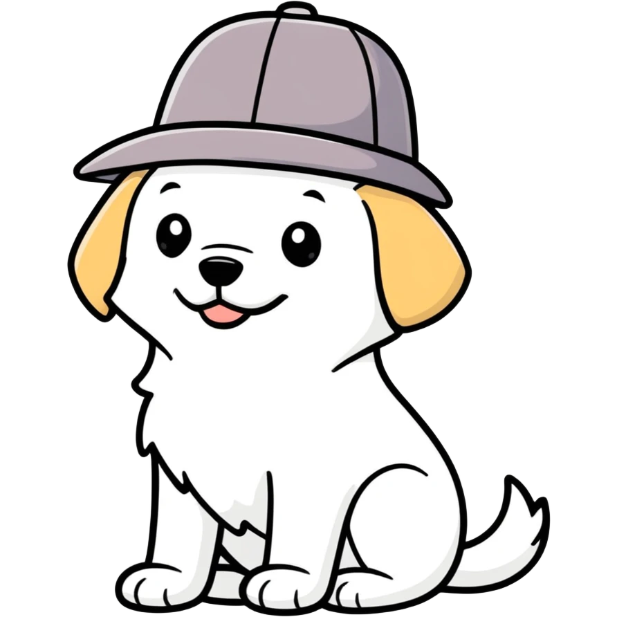 dog with hat emoji