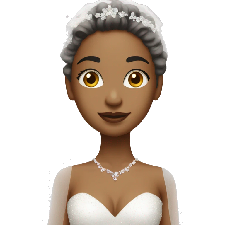 Beautiful girl in huge sparkling white wedding dress with pink stains on it  emoji