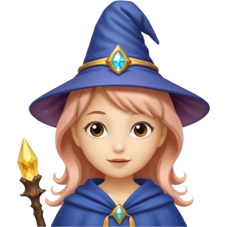 A fairy girl with a wizard hat emoji