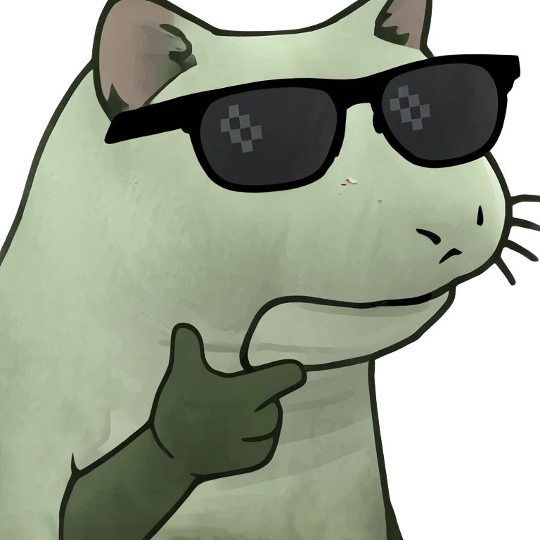 Cat with sunglasses emoji
