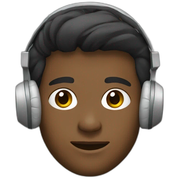 young guy headphones emoji