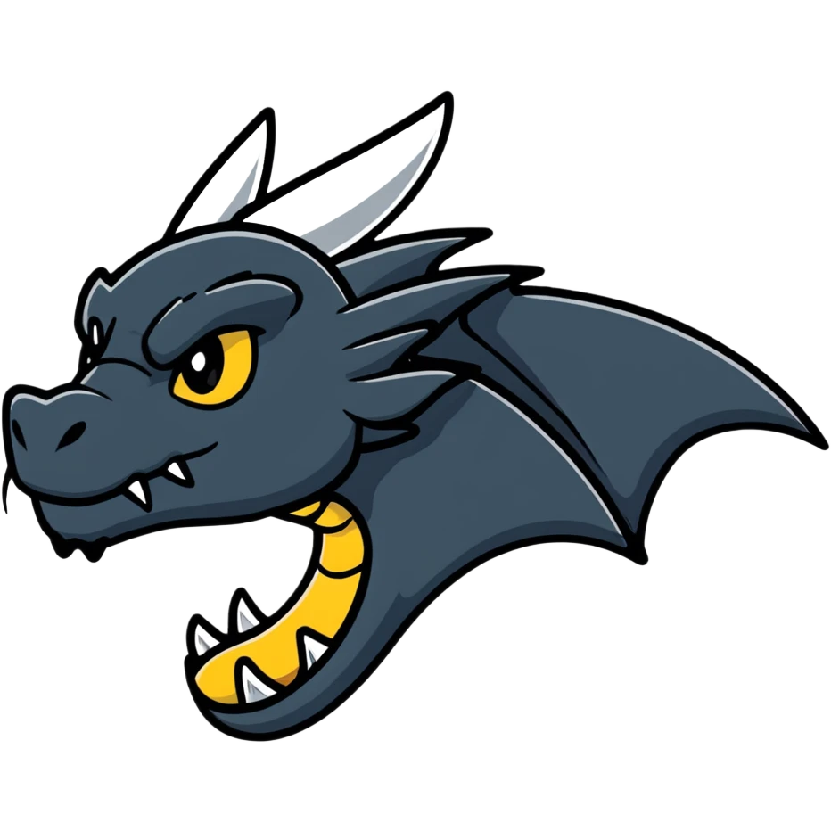 Minecraft black dragon head emoji