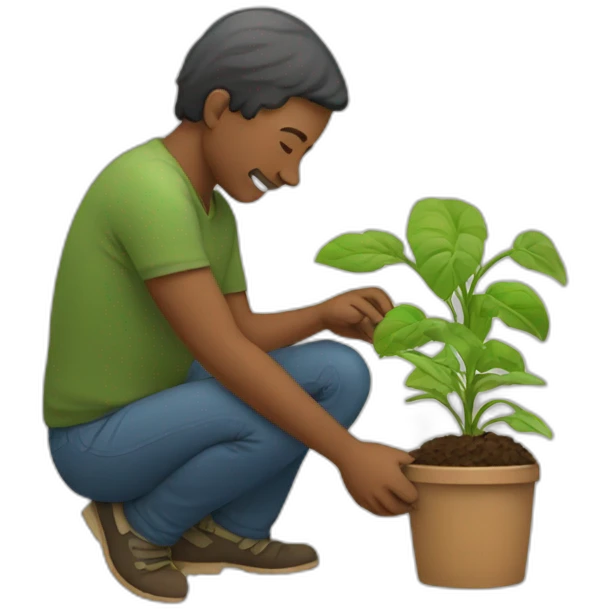nature activist planting emoji