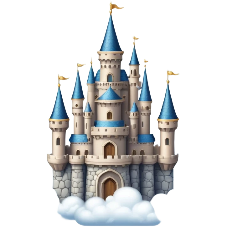 flying castle in the clouds emoji