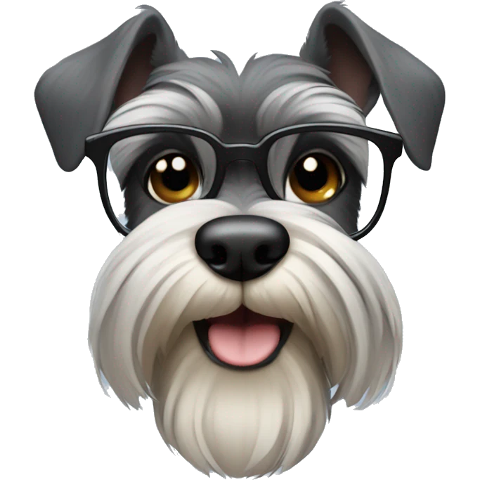 schnauzer with glasses emoji