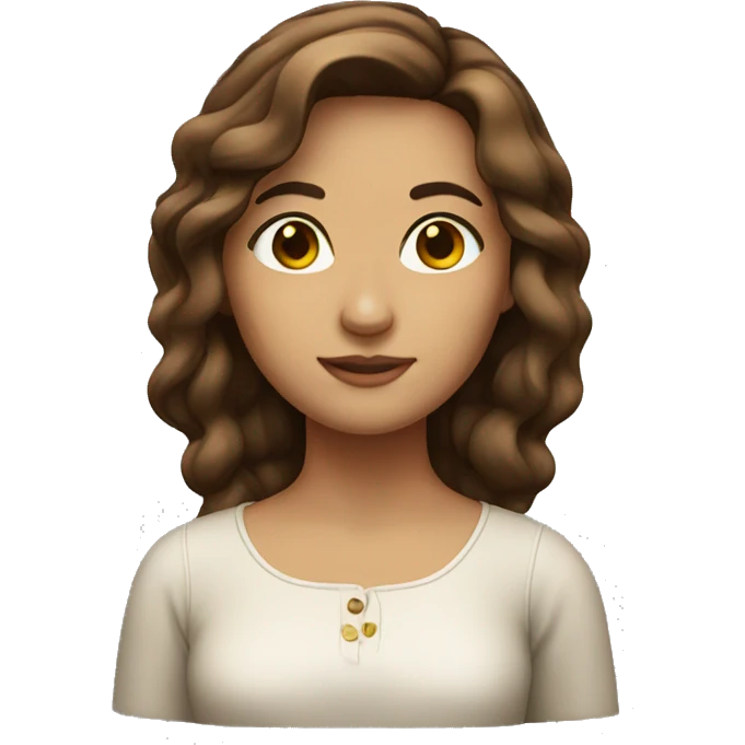 Italian girl with brown hair emoji