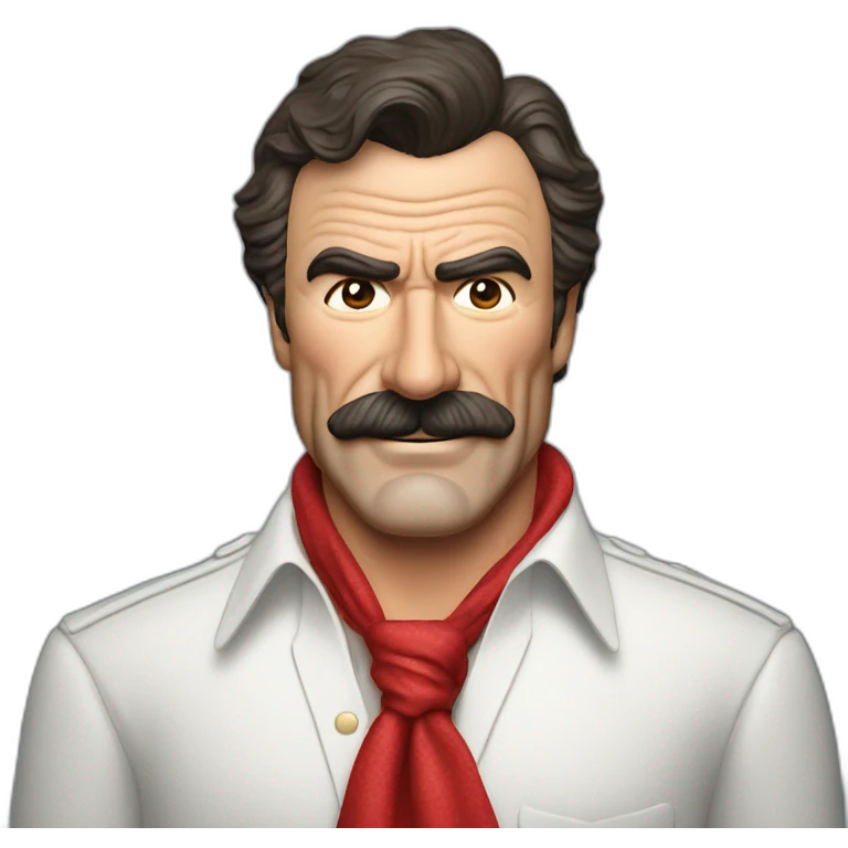 tom selleck with red handkerchief over the forefront emoji