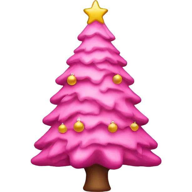 Pink Christmas tree  emoji