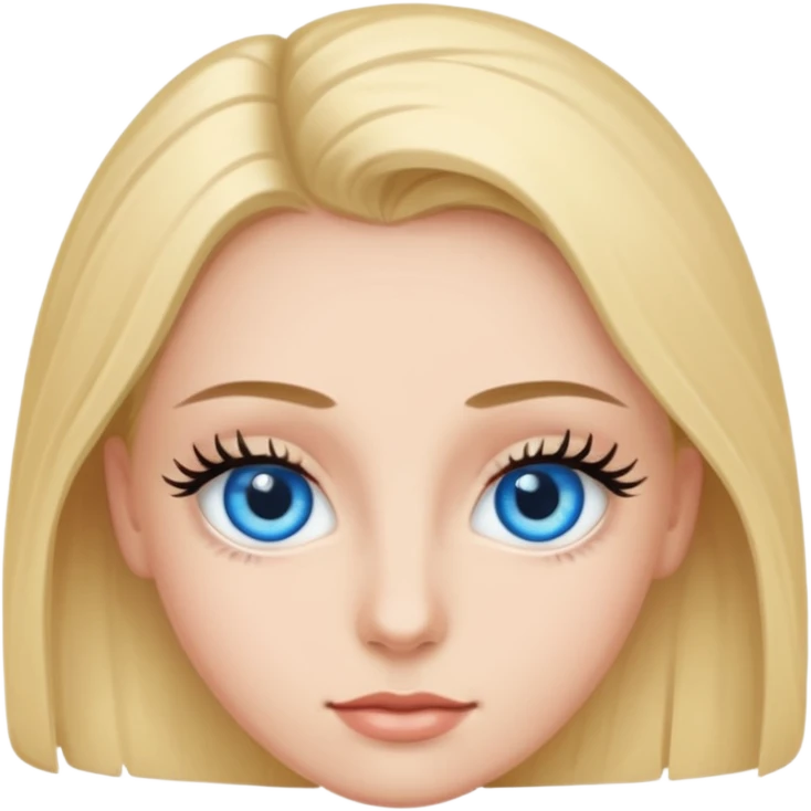 Eyelashes blue eyes emoji